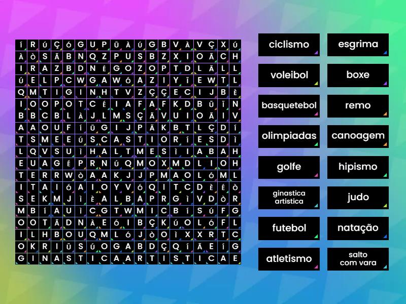 CAÇA PALAVRA JOGOS OLIMPICOS - Caça-palavras