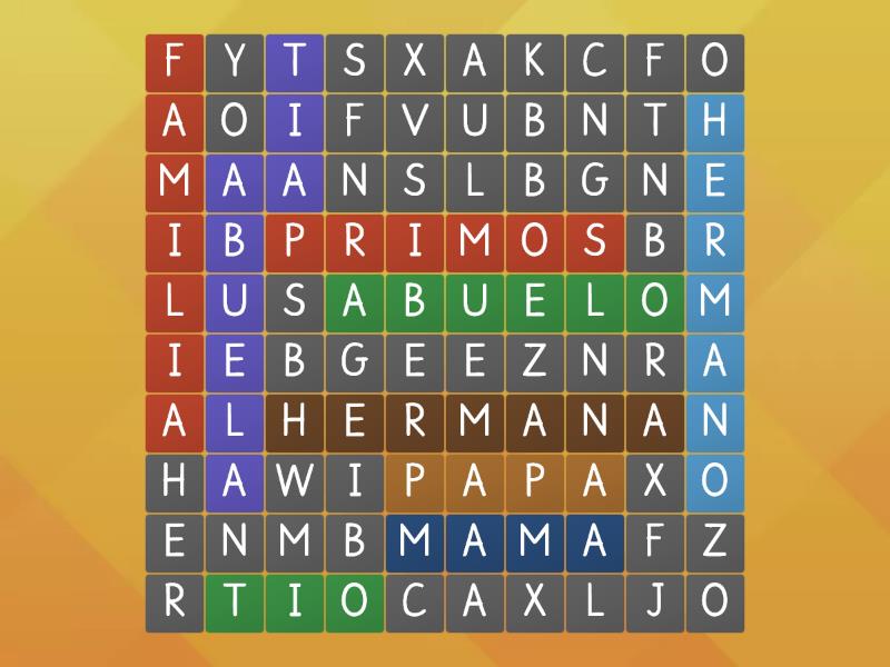 La Familia Wordsearch