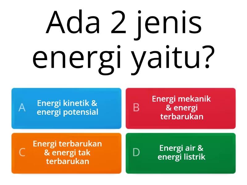 Soal Energi Air - Quiz