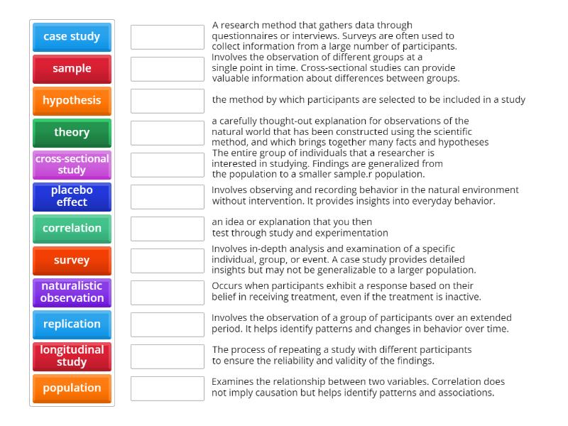 Research Terms - Match up