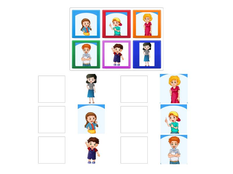 match the pairs// family members - Une las parejas