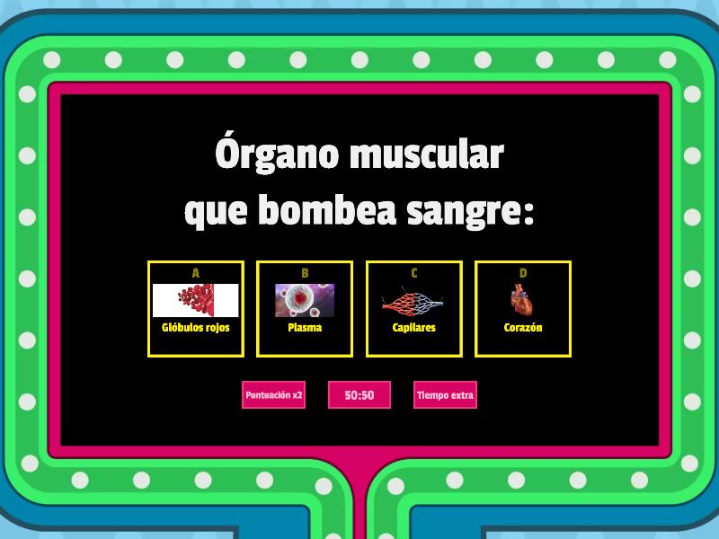 Sistema Circulatorio Clase 3 - Gameshow Quiz