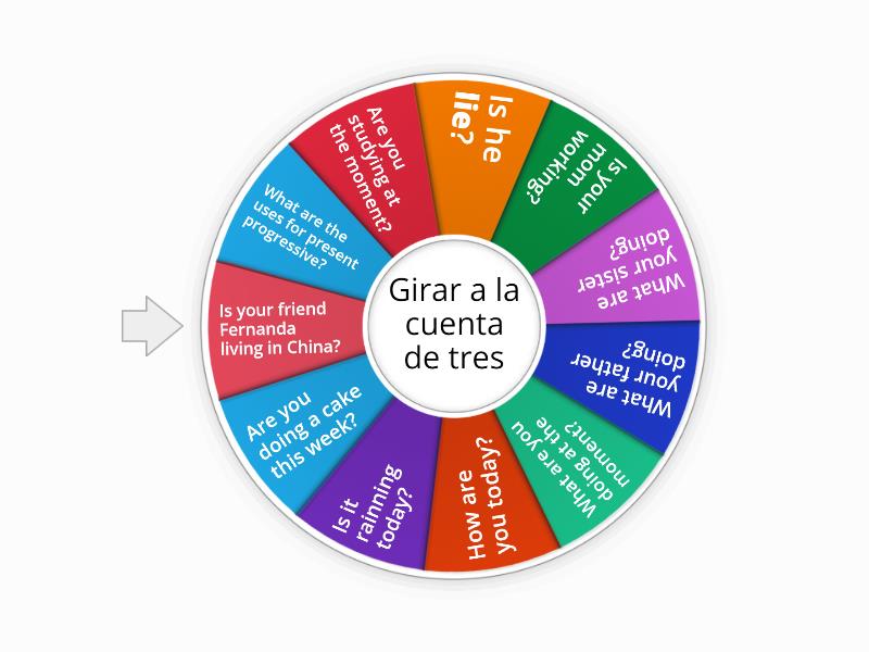 present progressive - Random wheel