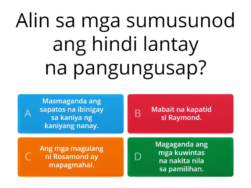 Kaantasan Ng Pang-uri - Quiz