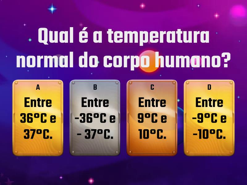 COMPARAÇÃO DE NÚMEROS INTEIROS - Quiz