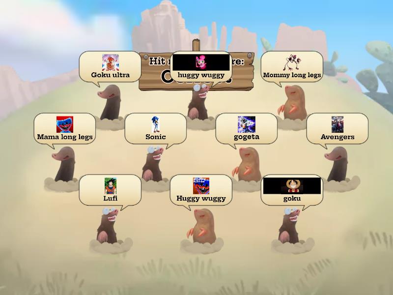 characters - Whack-a-mole