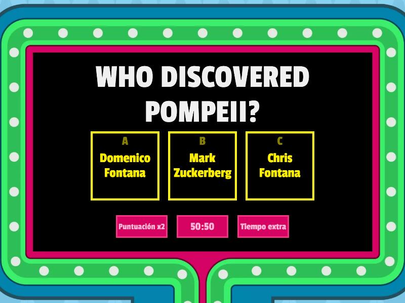 Pompeii - Gameshow quiz