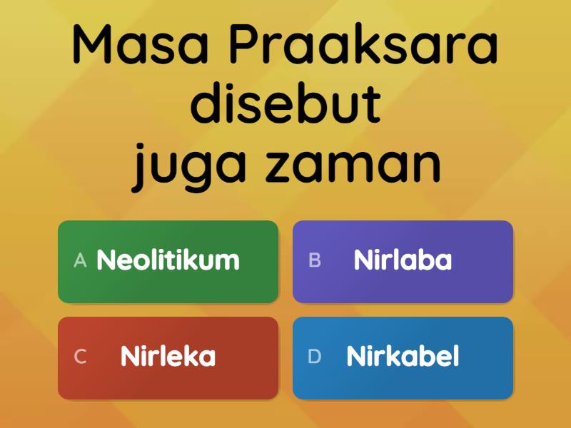 Penilaian "Kehidupan Manusia Pada Masa Praaksara" Kelas 7B - Quiz