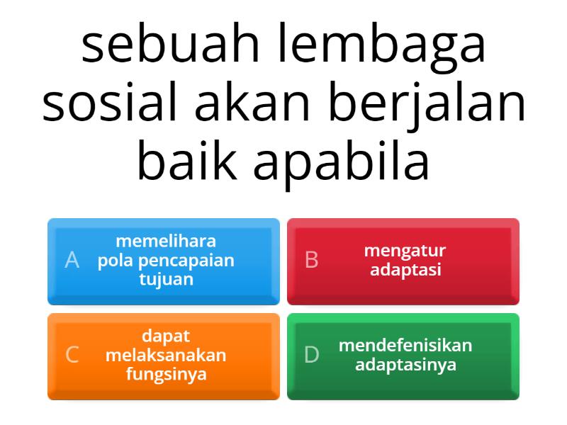 Lembaga Sosial - Quiz