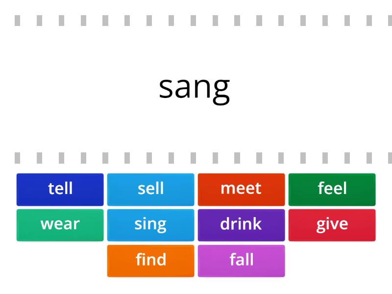 Brainy 6 irregular verbs - Find the match