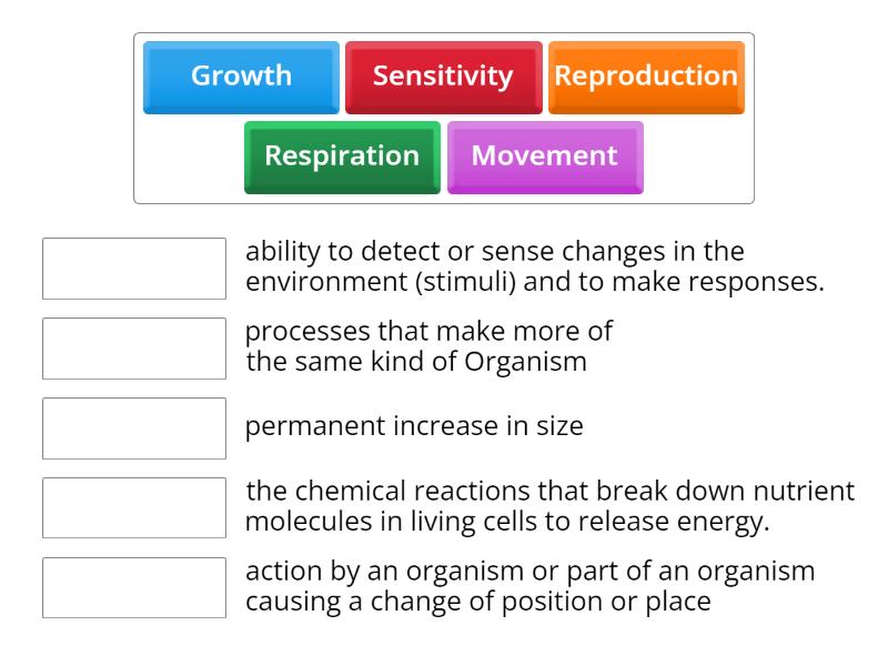 five features of living organisms