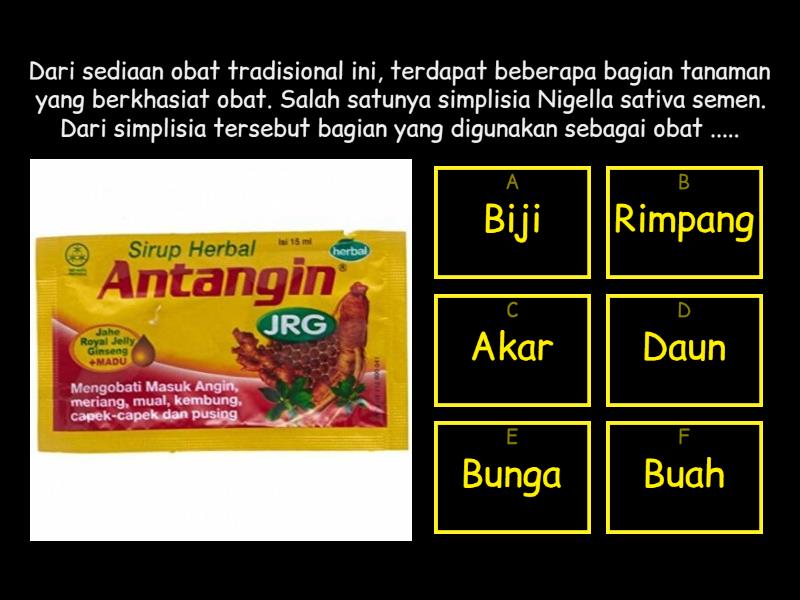 Assesment Penilaian Formatif Jenis Tanaman Obat ( Bagian Tanaman ...