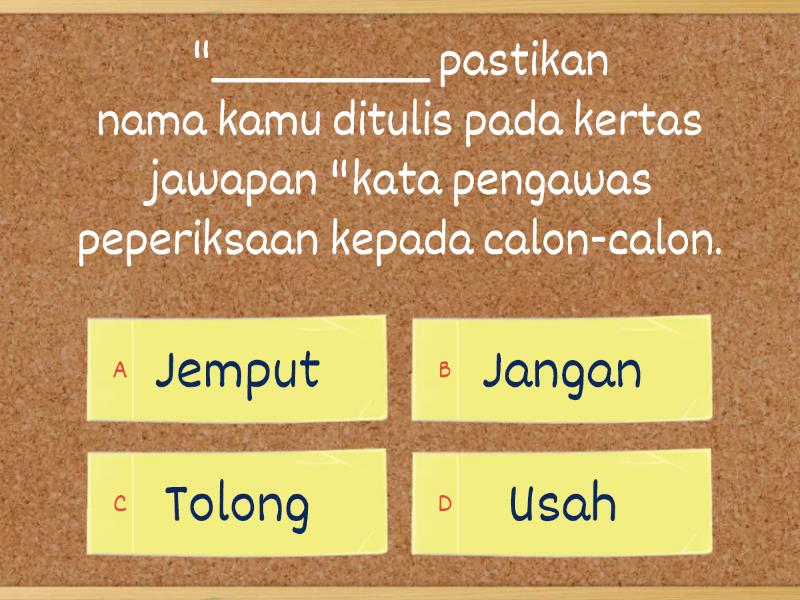 Ayat Perintah Tahun 6 - Quiz