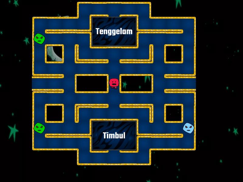 Mengenal pasti objek timbul atau tenggelam - Maze chase