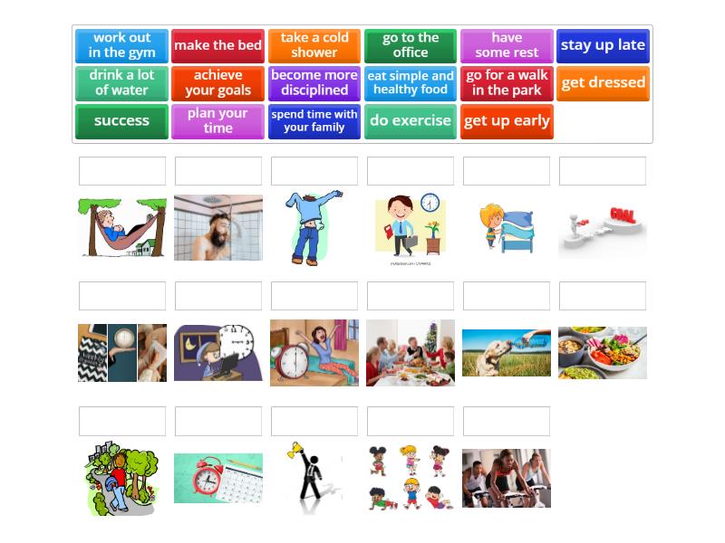 daily routine A million-dollar routine - Match up