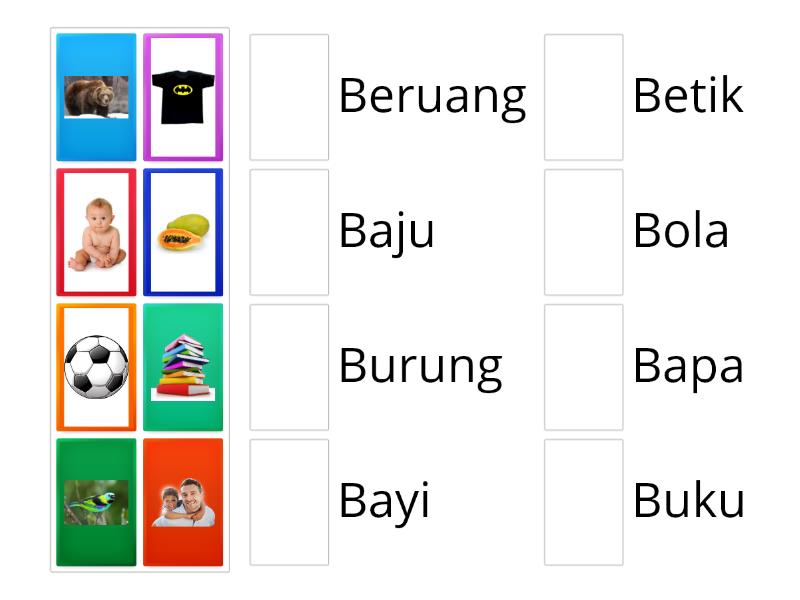 Perkataan Dari Huruf B - Match Up