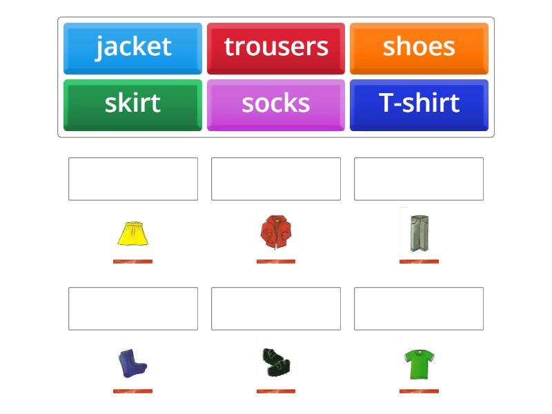 Kids box 1. Unit 8. My clothes - Une las parejas