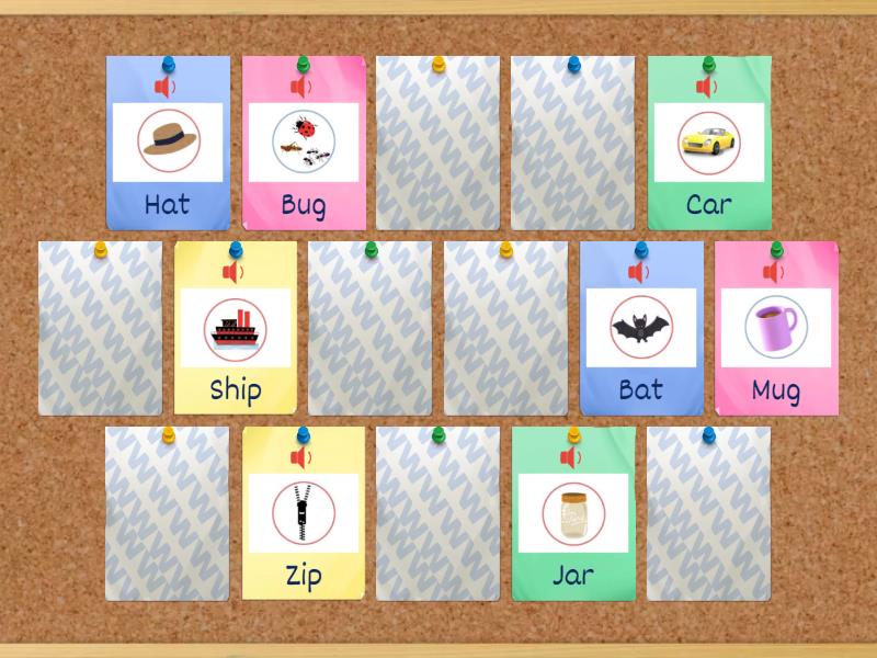 RHYMING MEMORY GAME Matching pairs