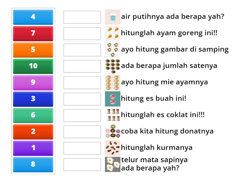 MENGHITUNG MENU BUKA PUASA DAN TAKJIL - Match up
