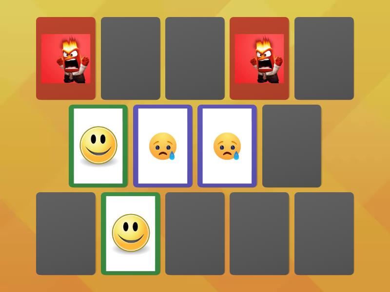 selecciona los pares iguales de las emociones - Parejas