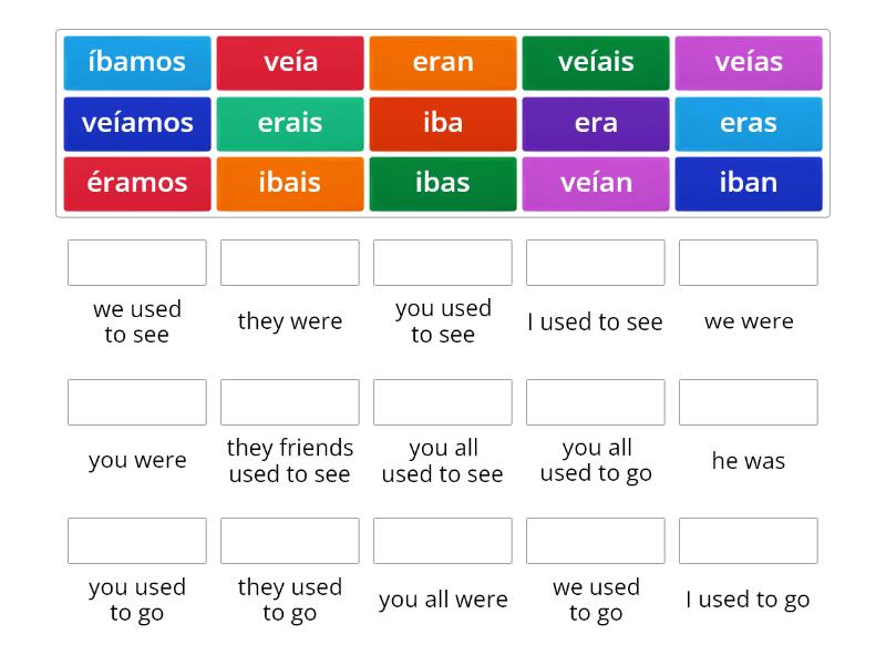 Sp. 2 Imperfect Irregulars - Match up