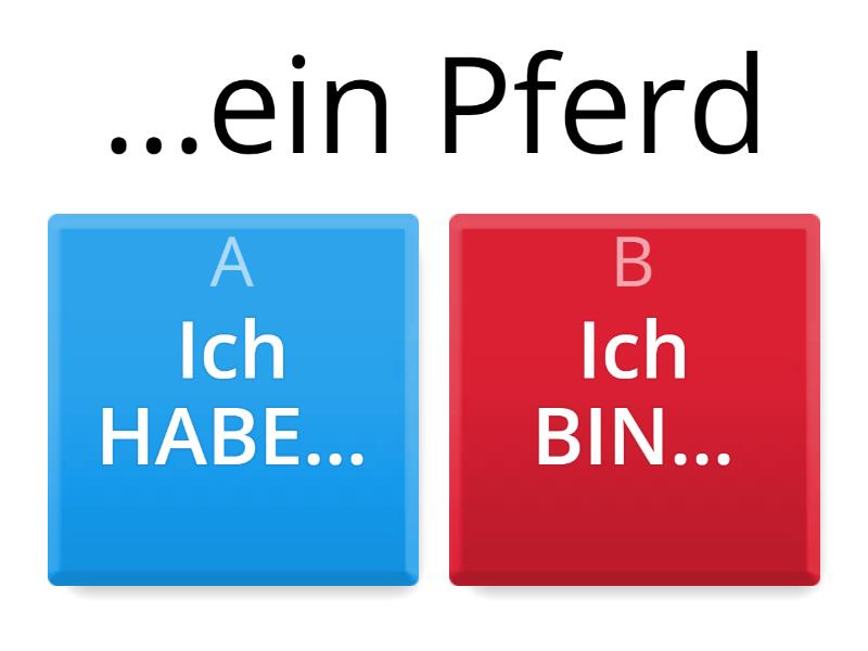 Ich BIN.../ Ich HABE... - Quiz