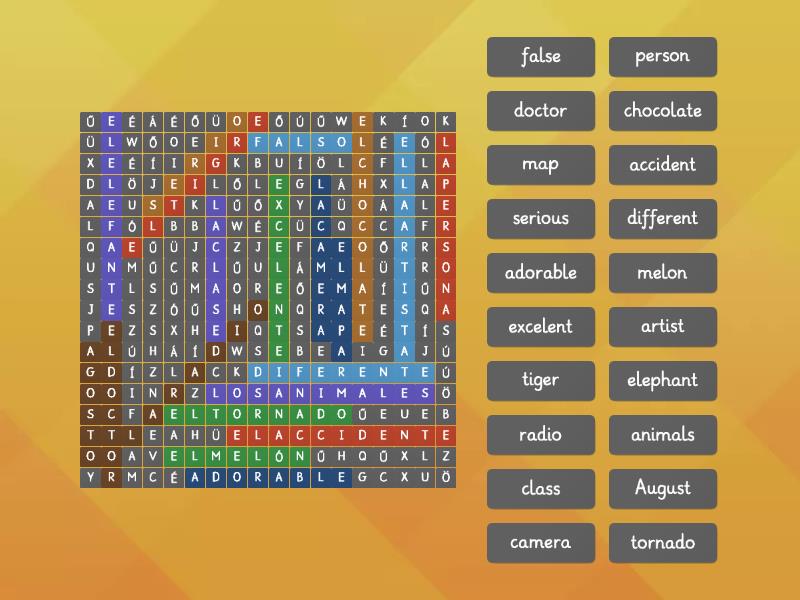 los cognados word search answers