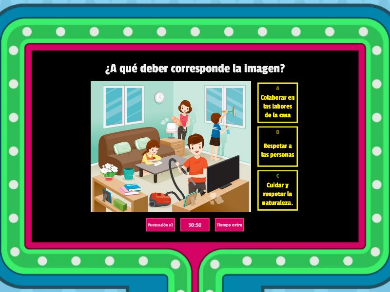 DERECHOS Y DEBERES 1° - Gameshow Quiz