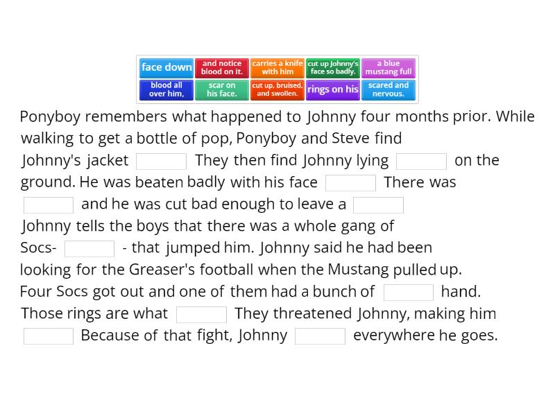 Use specific details to summarize the flashback from chapter two