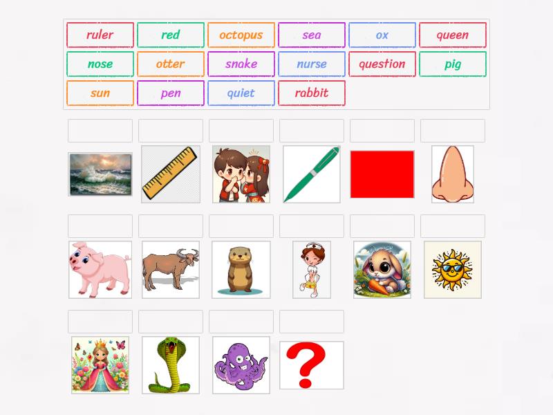 Grade 2: A (look and match) - Match up