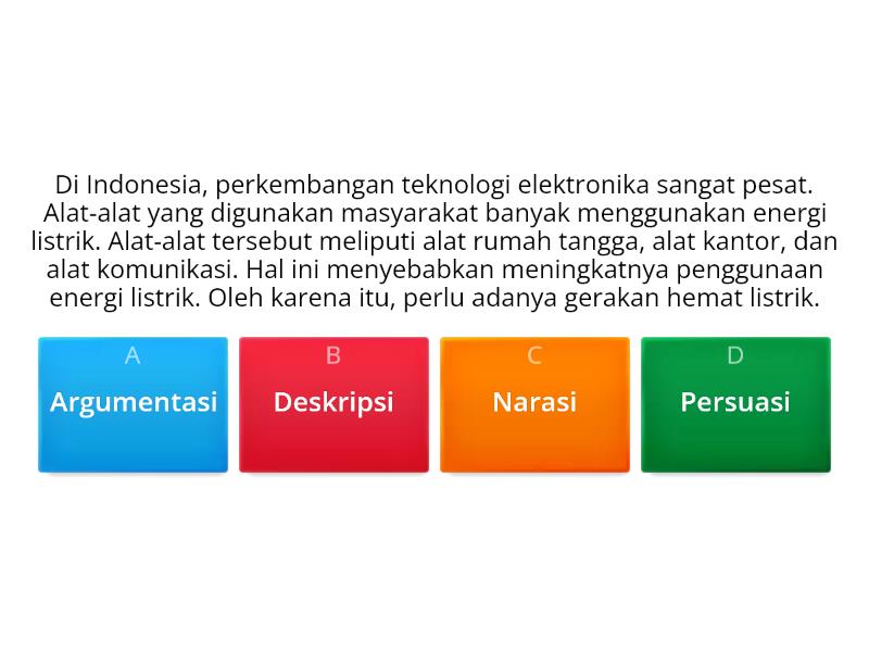 Soal Teks Argumentasi - Quiz