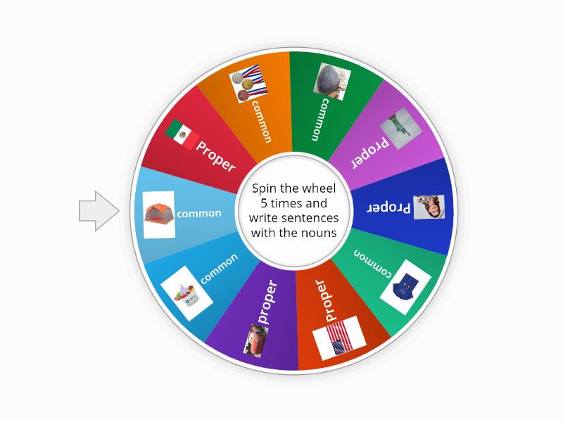 Common and Proper Nouns - Random wheel