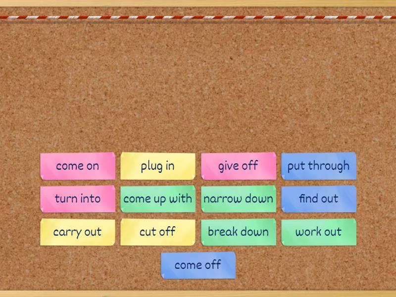 Destination B2 Science and technology phrasal verbs - Find the match
