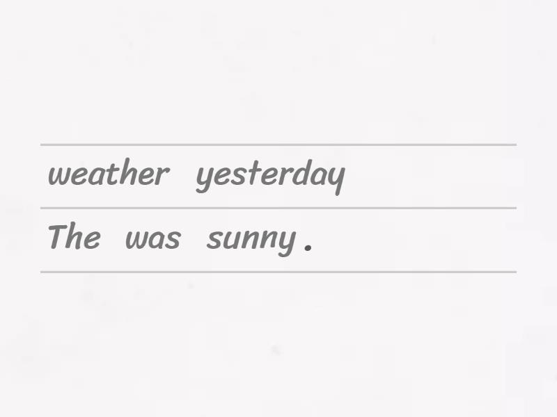 Simple Past Tense Nominal Sentence - Desembaralhe