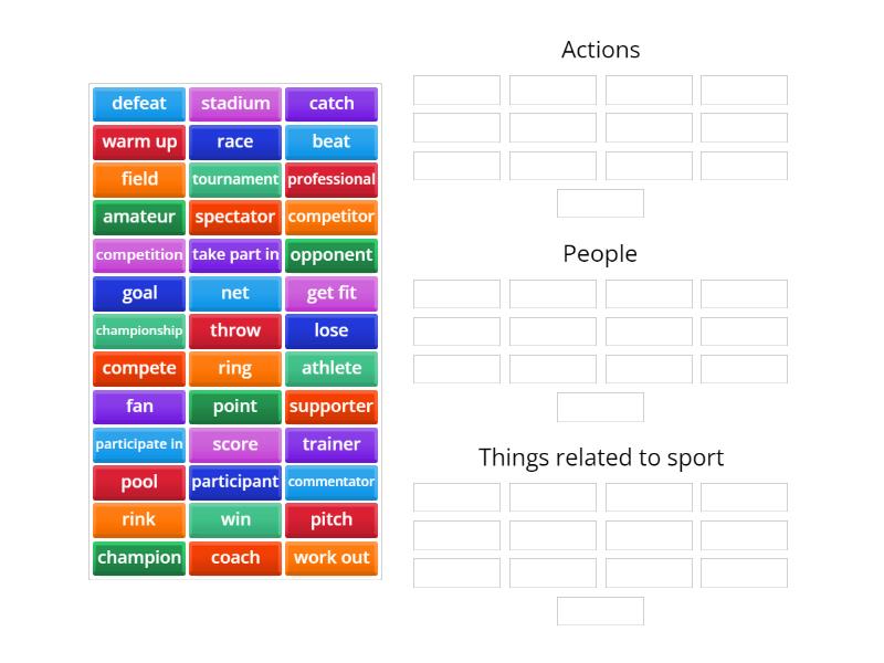 LB Inter plus 0.1 Sport words and phrases - Group sort