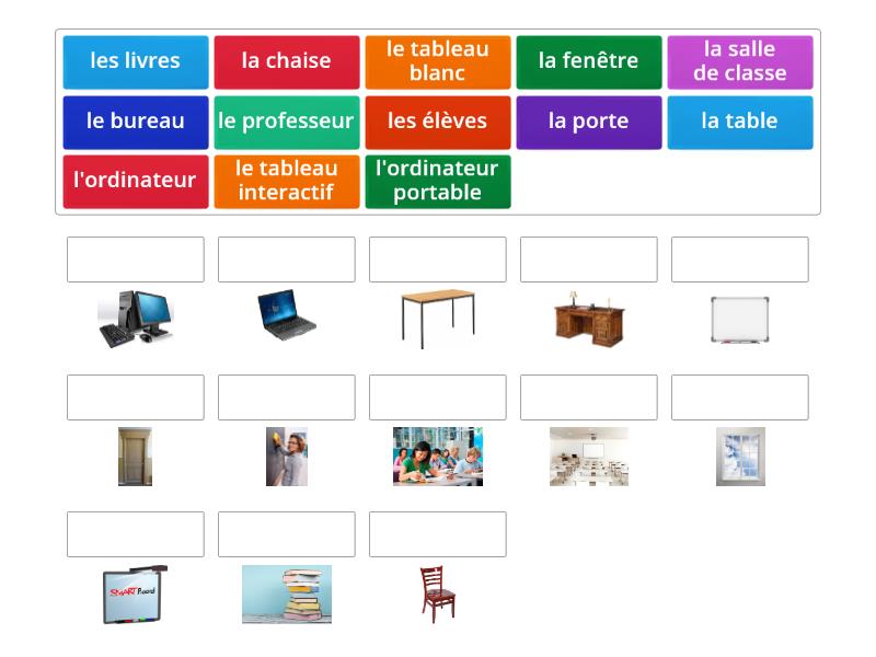 Acces Studio Unit 5 Ma salle de classe - Match up