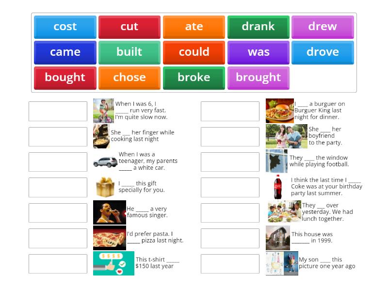 Simple Past - irregular verbs - Match up