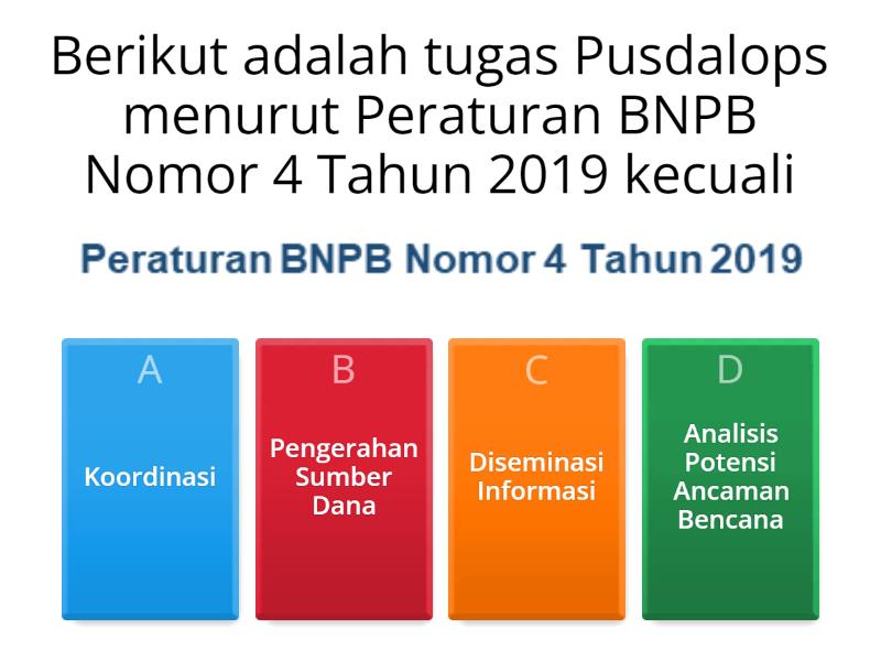 Kuis Pengantar Manajemen Pusdalops - Quiz