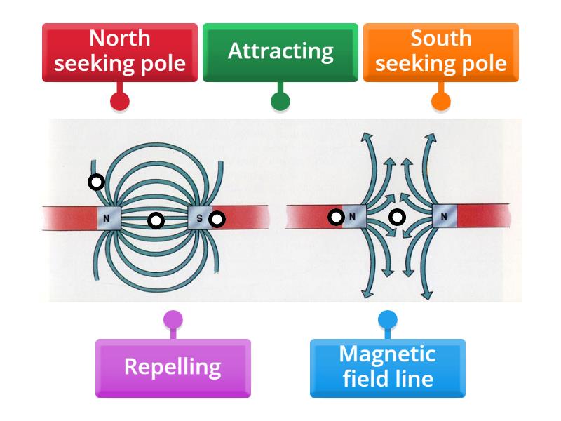 Magnetic Field Patterns - Labelled Diagram