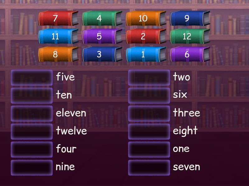 Numbers 1-12 - Match up