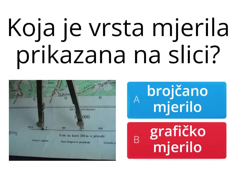 Mjerila I Vrste Geografskih Karata - Kviz