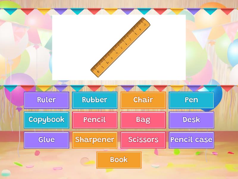 School objects - Find the match