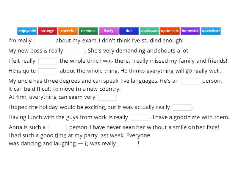 Unit 2c - Missing word