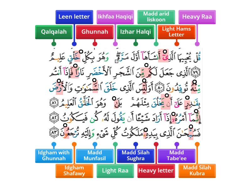 تجويد - Labelled diagram