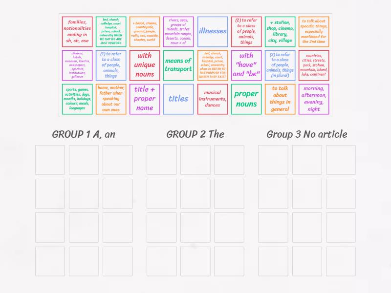 ROUND UP 5. Articles - Group sort