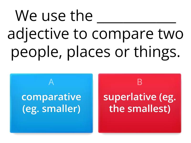 degrees of adjectives test english