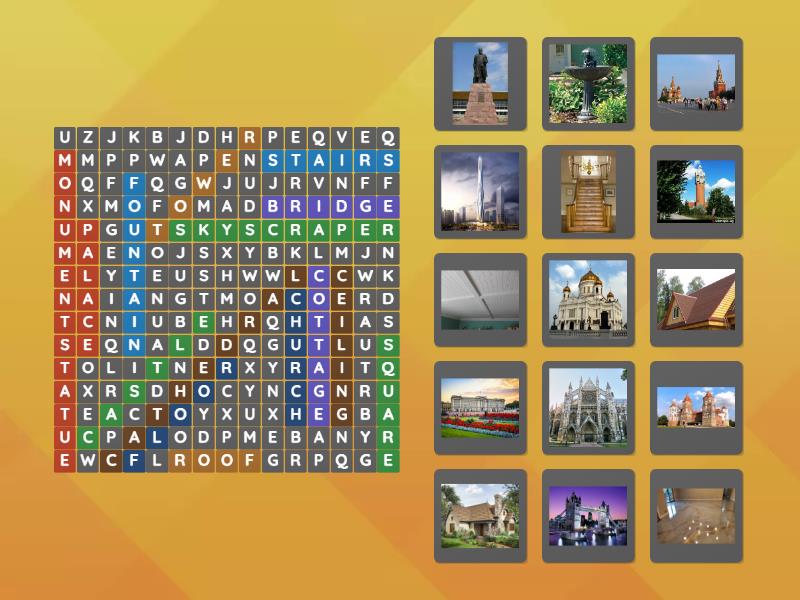 Buildings - Wordsearch