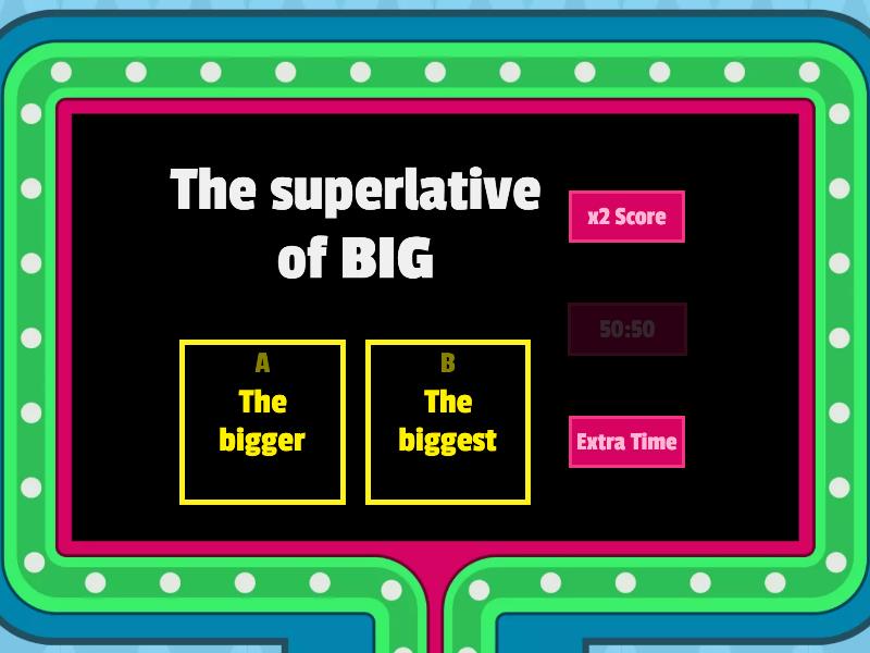 Comparatives and superlatives concurso de preguntas