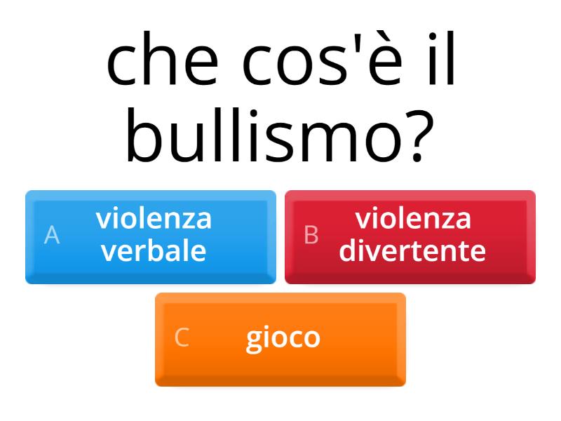 Bullismo E Cyberbullismo - Cuestionario