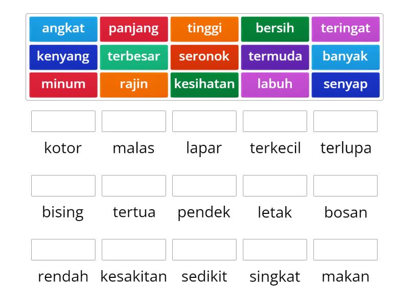 Kata Berlawan (unit 1-3) - Match up